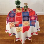 Retro Pattern Linen Table Cloth For Dinner Home Decor Dustproof Table Cover - Image 4
