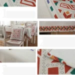 Retro Pattern Linen Table Cloth For Dinner Home Decor Dustproof Table Cover - Image 8