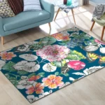 Country Flower Butterfly Door Mat Non-slip Floor Carpet - Image 7