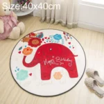 Circular Water Uptake Carpet  Floot Mat Cartoon Door Mat,