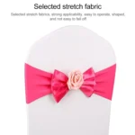 Wedding Chair Cover Sash Satin Fabric Bow Tie Ribbon Band Decoration Hotel Wedding Party Ceremony Banquet Supplies - Image 3