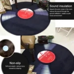 Creative Retro 3D DVR Record Carpet Round CD Floor Mat Home Decor Living Room Kid Bedroom Decoration  Rug, - Image 4