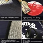 Creative Retro 3D DVR Record Carpet Round CD Floor Mat Home Decor Living Room Kid Bedroom Decoration  Rug, - Image 5