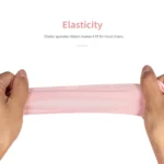 Chair Sashes Bows Decor Elastic Spandex Chair Sash with Pink Flower Stretch Chair Band Wedding Decoration - Image 4