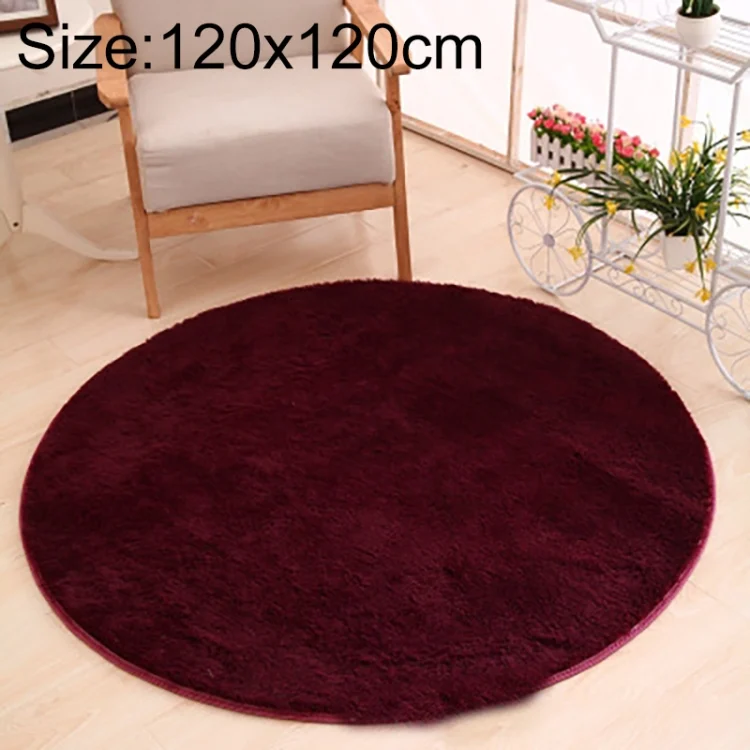 TBD0324619403A.webp KSolid Round Carpet Soft Fleece Mat Anti-Slip Area Rug Kids Bedroom Door Mats - Image 1