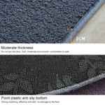 KSolid Round Carpet Soft Fleece Mat Anti-Slip Area Rug Kids Bedroom Door Mats - Image 4