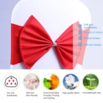 Spandex Chair Sash fit all chair Wedding Chair Sashes Bow Elastic Chair Ribbon Back Tie Bands for Wedding Party Ceremony Banquet - Image 3