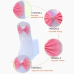 Spandex Chair Sash fit all chair Wedding Chair Sashes Bow Elastic Chair Ribbon Back Tie Bands for Wedding Party Ceremony Banquet - Image 4