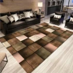 Simple Modern Abstract Lattice Carpets Living Room Bedroom Floor Mat - Image 2