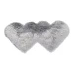 Creative Double Heart Imitation Wool Carpet Sofa Cushion Mat Plush Bedroom Living Room Floor Rugs - Image 2