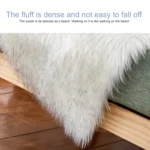 Creative Double Heart Imitation Wool Carpet Sofa Cushion Mat Plush Bedroom Living Room Floor Rugs - Image 3