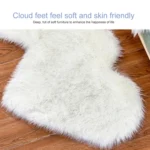 Creative Double Heart Imitation Wool Carpet Sofa Cushion Mat Plush Bedroom Living Room Floor Rugs - Image 4