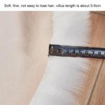 Long Plush Round Carpet Living Room Decoration Imitation Wool Carpet Mat - Image 4