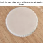 Long Plush Round Carpet Living Room Decoration Imitation Wool Carpet Mat - Image 5