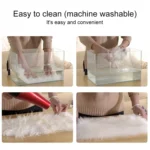 Long Plush Round Carpet Living Room Decoration Imitation Wool Carpet Mat - Image 6