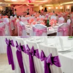 3 PCS Satin Fabric Chair Bows Wedding Chairs Knot Decoration - Image 6
