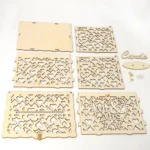DIY Wooden Beautiful Wedding Card Box Gift Decoration Box - Image 3