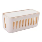 Safety Household Desktop Power Cable Storage Box Charger Socket Organizer