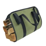 Outdoor Large Capacity Waterproof Army Green Canvas Logging Bag - Image 3