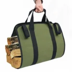 Outdoor Large Capacity Waterproof Army Green Canvas Logging Bag - Image 5