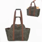 One Shoulder Portable Dual-use Waterproof Waxed Canvas Double Handle Wear-resistant Logging Bag