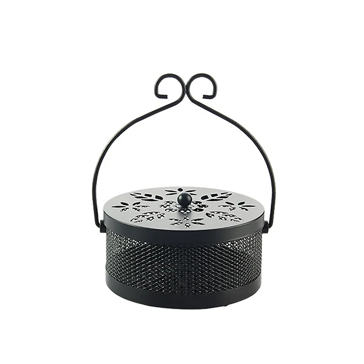 TBD0327310001A.webp Outdoor Portable Multifunctional Hollow Fireproof Mosquito Coil Box with Lid - Image 1