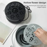 Outdoor Portable Multifunctional Hollow Fireproof Mosquito Coil Box with Lid - Image 6