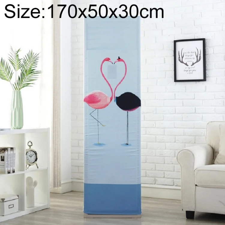 TBD0327739225.webp Simple Vertical Cabinet Type All Inclusive Air Conditioning Fabric Dust Cover, Size:170x50x30cm, Style:Flamingo - Image 1