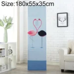 Simple Vertical Cabinet Type All Inclusive Air Conditioning Fabric Dust Cover, Size:180x55x35cm, Style:Flamingo
