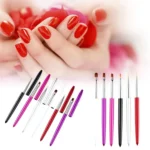 Nail Brush Color Painting Flower Carving Pen Pull Pen Light Therapy Gel Pen Flat Head Pen Nail Pen - Image 3