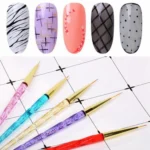 5 Piece/set Acrylic Phototherapy Nail Painting Flower Carved Crystal Pen Nail Pen - Image 5