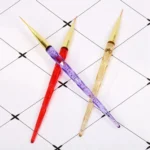 5 Piece/set Acrylic Phototherapy Nail Painting Flower Carved Crystal Pen Nail Pen - Image 6