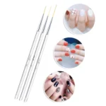 3pcs /Set Nail Double-Ended Color Brush Nail Art Drawing Pen Tool Set - Image 2