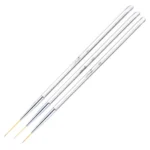 3pcs /Set Nail Double-Ended Color Brush Nail Art Drawing Pen Tool Set - Image 3