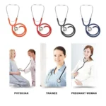 Double-sided Stethoscope Single Tube Doctors Nurse Professional Cardiology Stethoscope Aluminium Alloy Chestpiece Medical Device - Image 4