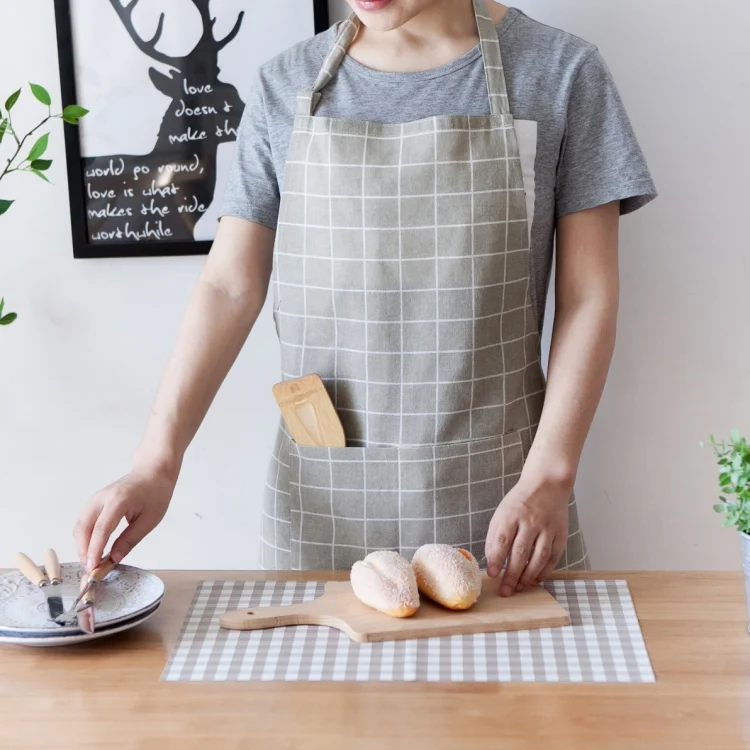 TBD0362388901B.webp Nordic Style Cotton Linen Printing Apron - Image 1