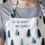 Nordic Style Cotton Linen Printing Apron - Image 3