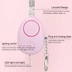 120dB Key Anti-lost Alarm Anti-wolf Alarm with LED Light - Image 4