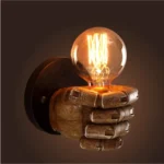 Creative Personality Fist Wall Lamp Bedroom Bedside Restaurant Cafe Resin Decorative Antique Lamps - Image 3