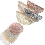 Table Bowl Mats Home Decor Placemat For Dining Table PVC Plastic Hollow Insulation Round Baroque Mediterranean Coaster Pads - Image 6