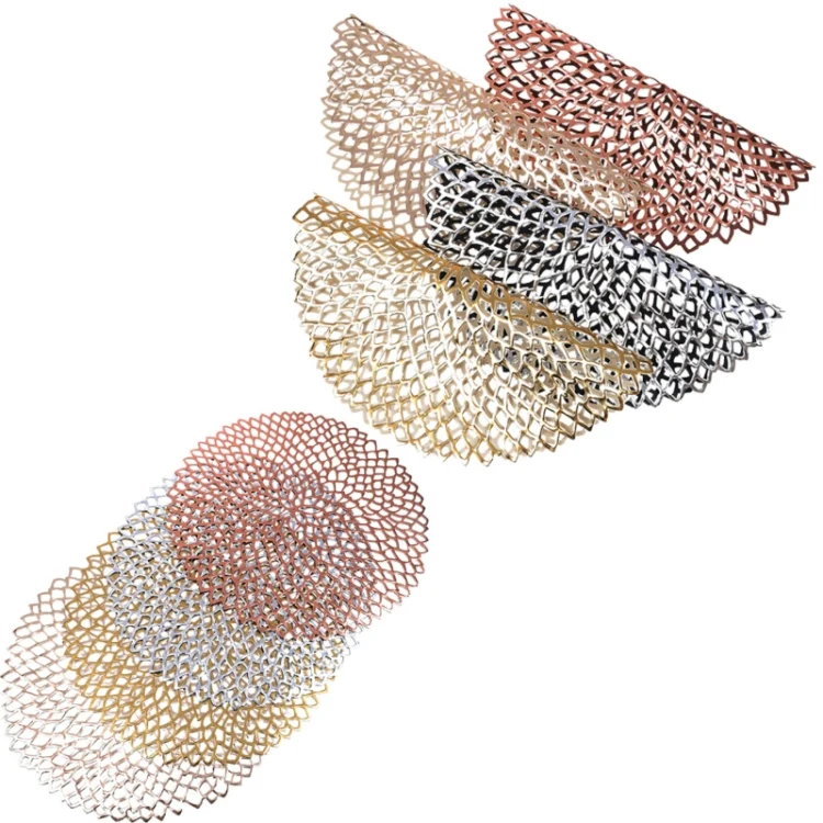 TBD0363240301B_5.webp Table Bowl Mats Home Decor Placemat For Dining Table PVC Plastic Hollow Insulation Round Baroque Mediterranean Coaster Pads - Image 6