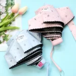 Mini Pocket 5 Folding Umbrella UV Protection Black Plastic Umbrella - Image 3