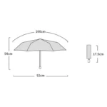 Mini Pocket 5 Folding Umbrella UV Protection Black Plastic Umbrella - Image 5