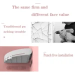 Bathroom Bath Rack Wall-mounted Punch-free Triangle Plastic Storage Basket - Image 3