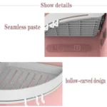 Bathroom Bath Rack Wall-mounted Punch-free Triangle Plastic Storage Basket - Image 4