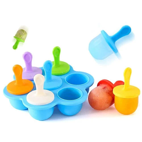 TBD0363700301A.webp Silicone Mini Ice Pops Mold Ice Cream Ball Lolly Maker Popsicle Molds Baby DIY Food Supplement Tool - Image 1