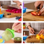 Silicone Mini Ice Pops Mold Ice Cream Ball Lolly Maker Popsicle Molds Baby DIY Food Supplement Tool - Image 3