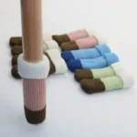 4pcs Silent Wear-resistant Non-slip Padded Double Chair Foot Cover - Image 2