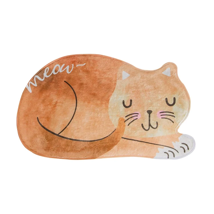 TBD0364869401A_1.webp Cartoon Sleeping Cat Bath Mat Bathroom Carpets Toilet Anti-slip Floor Mat - Image 2