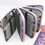 PU Leather School Pencil Case 184 Holes Large Capacity Colored Pencil Bag Box Multi-functional Pencilcase Art Supplies Gift - Image 6